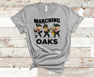 Marching Band Oaks Archie Mascot  - Adult - Gray Only